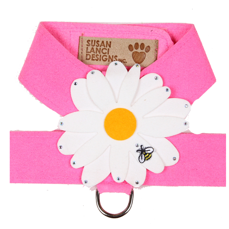 Perfect Pink Daisy Dog Harness by Susan Lanci at BaxterBoo