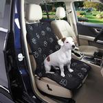 Car seat covers dog paws