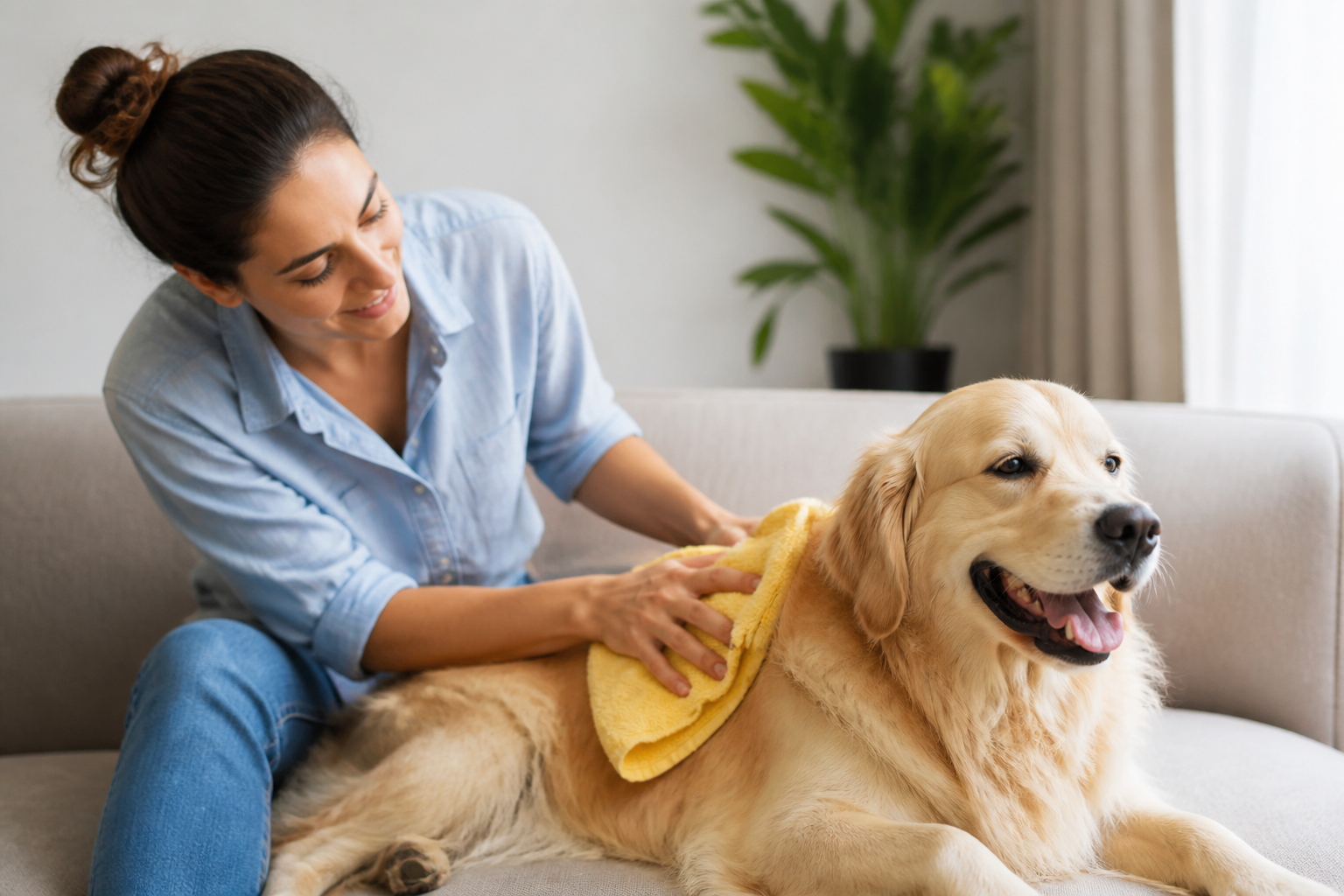 How to Deshed a Dog Without a Brush