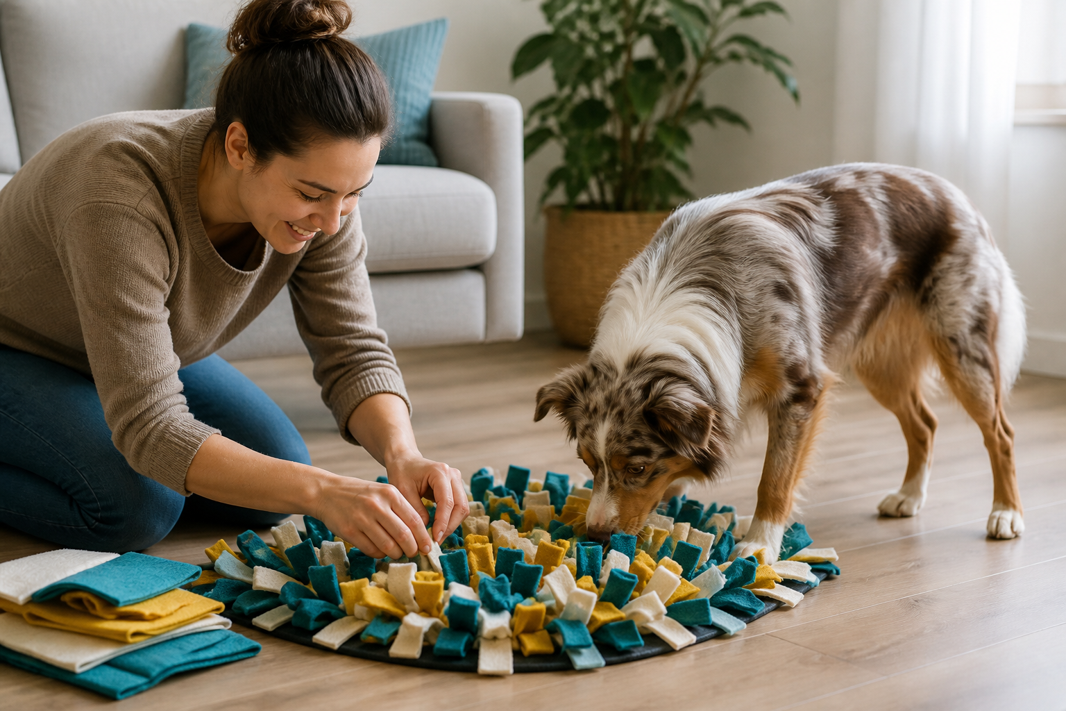 How to Create a DIY Snuffle Mat for Dog Mental Enrichment