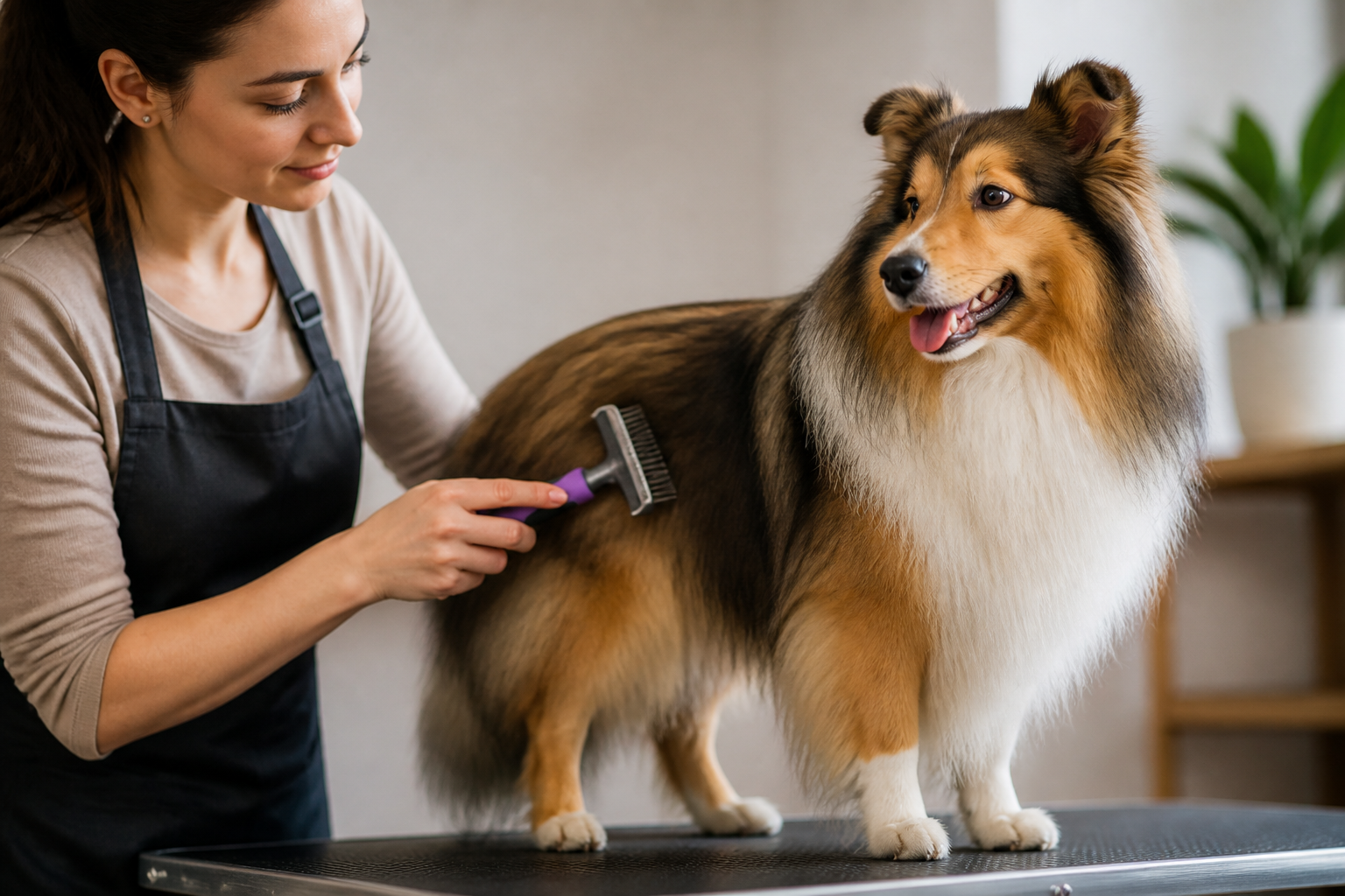 How to Use a Rake Brush on a Dog for a Professional Finish