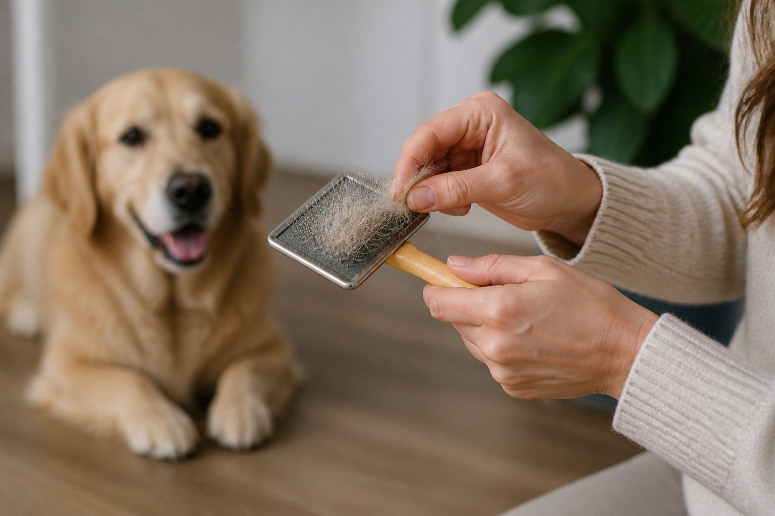 How to Remove Hair From Dog Brush