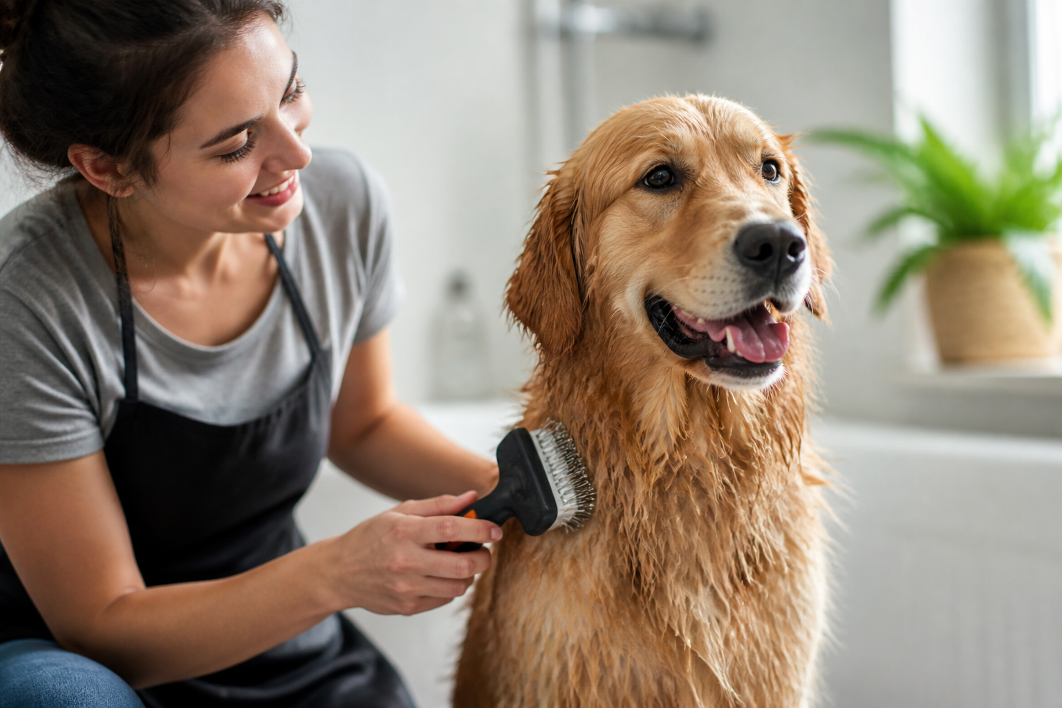 Is It Easier to Brush a Wet Dog?
