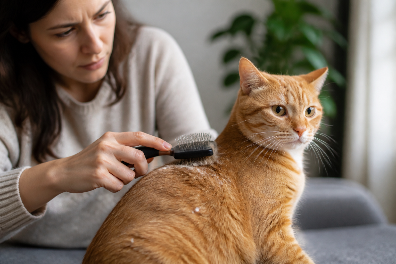 Why Does My Cat Have Dandruff After Brushing?