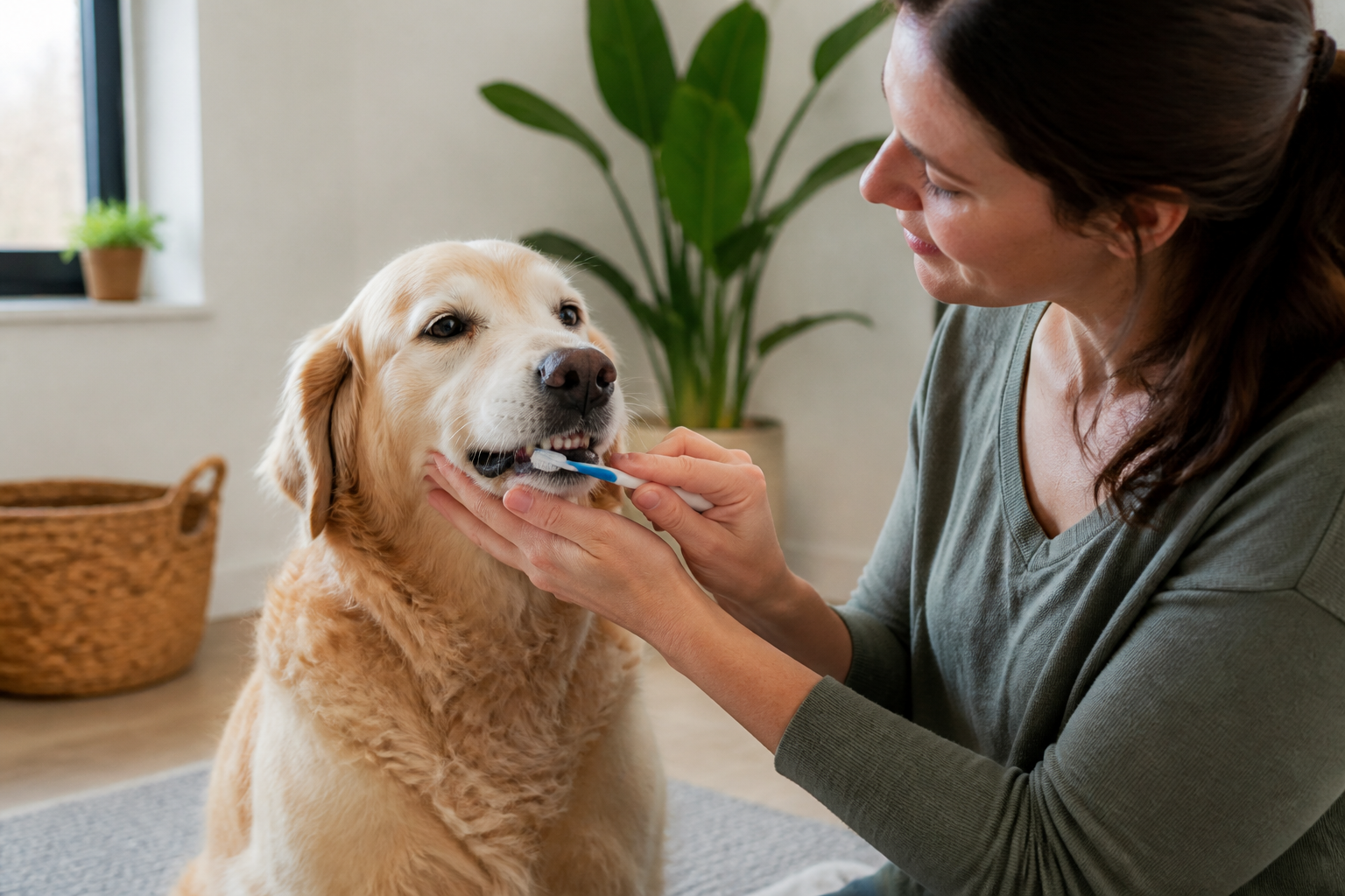 How to Clean an Older Dog's Teeth at Home Safely