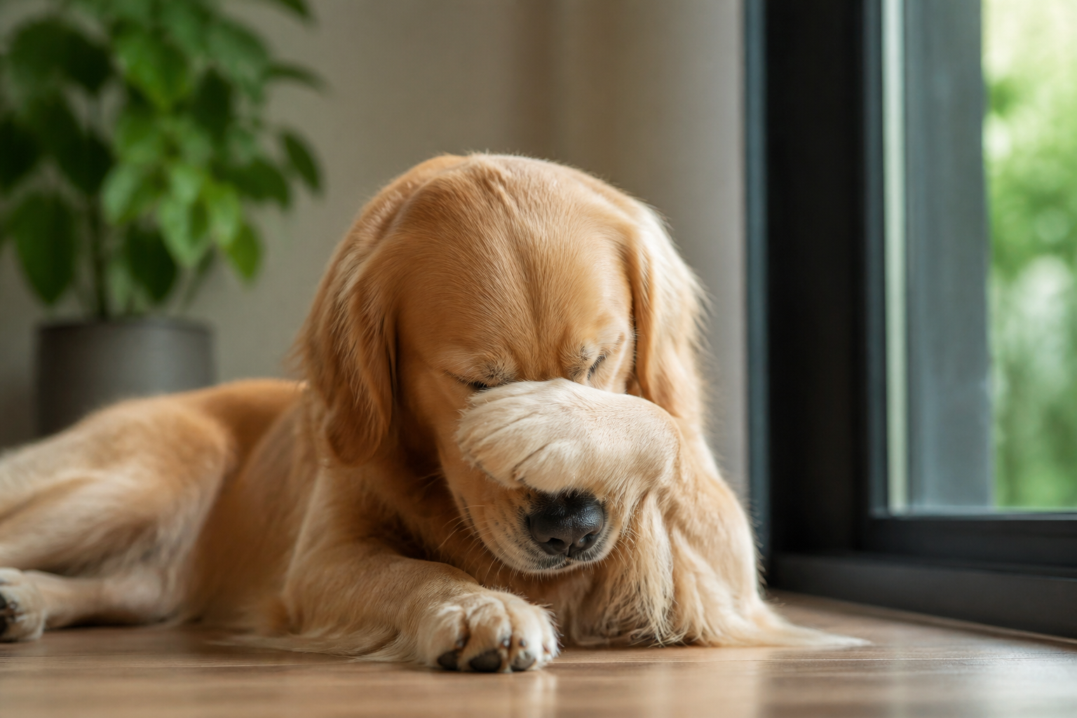 Why Do Dogs Brush Their Face With Their Paws?