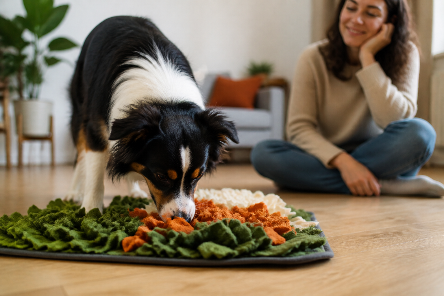 Mental Enrichment with a Dog Snuffle Mat