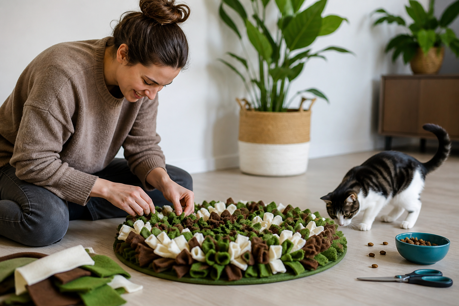 How to Make a Snuffle Mat for Your Dog or Cat
