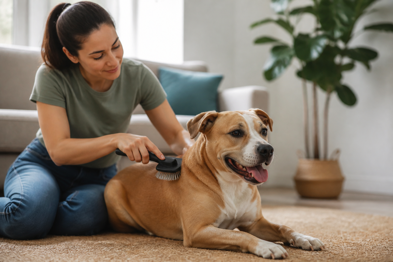 How to Brush a Short Hair Dog for Less Shedding
