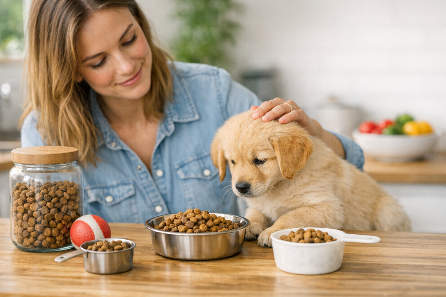 How Much Dry Dog Food to Feed a Puppy