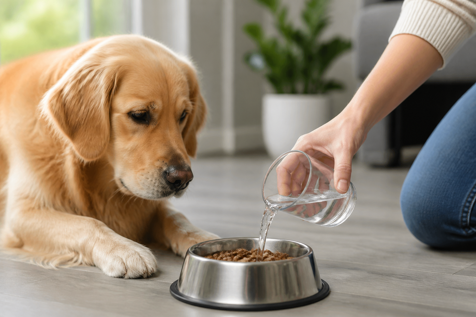 Should You Moisten Dry Dog Food
