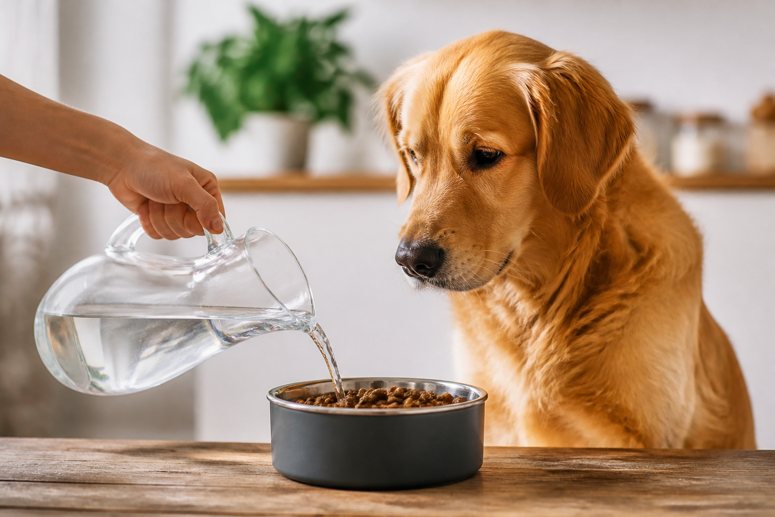 How Much Water Should I Add to Dry Dog Food?
