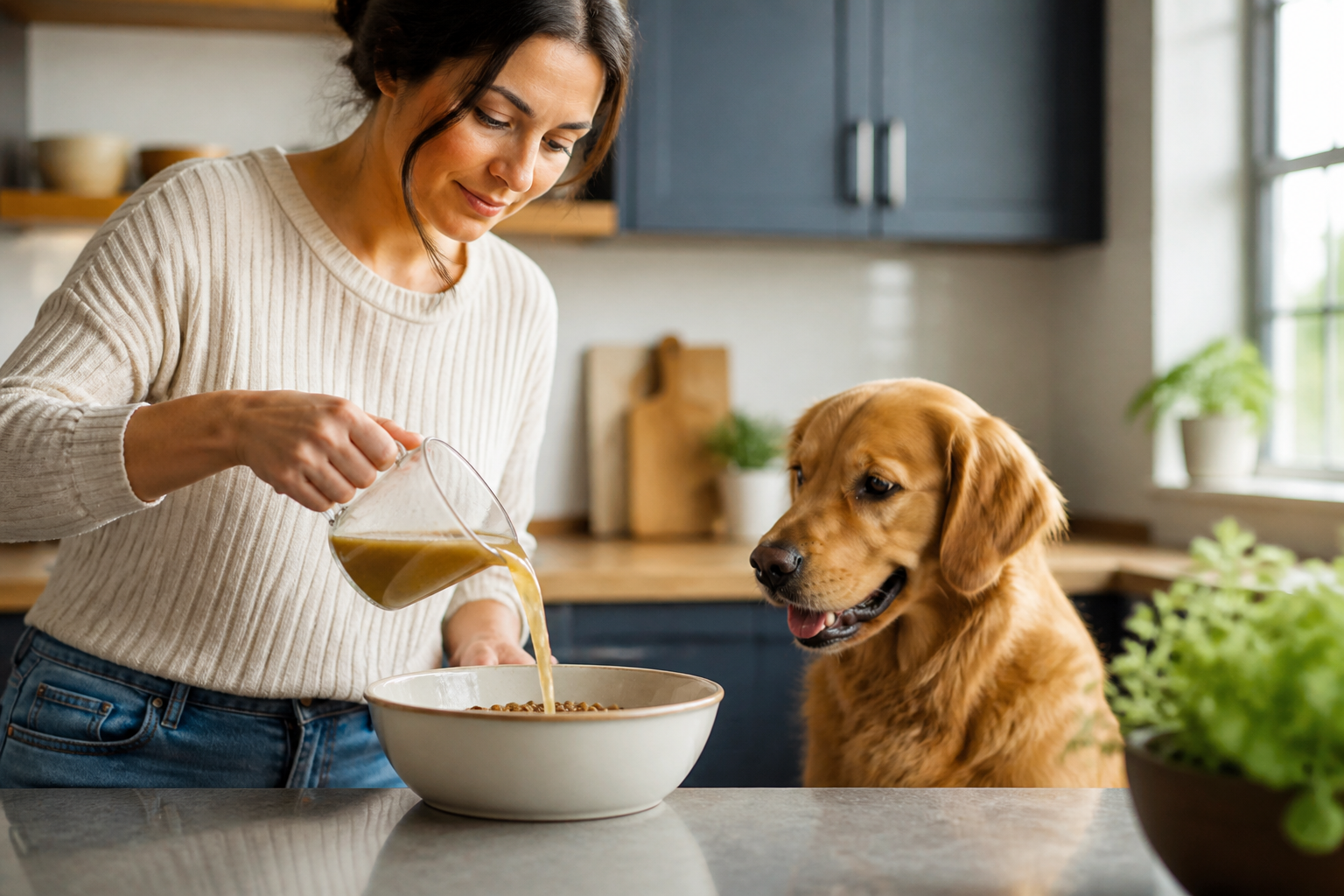 How to Make Gravy for Dry Dog Food