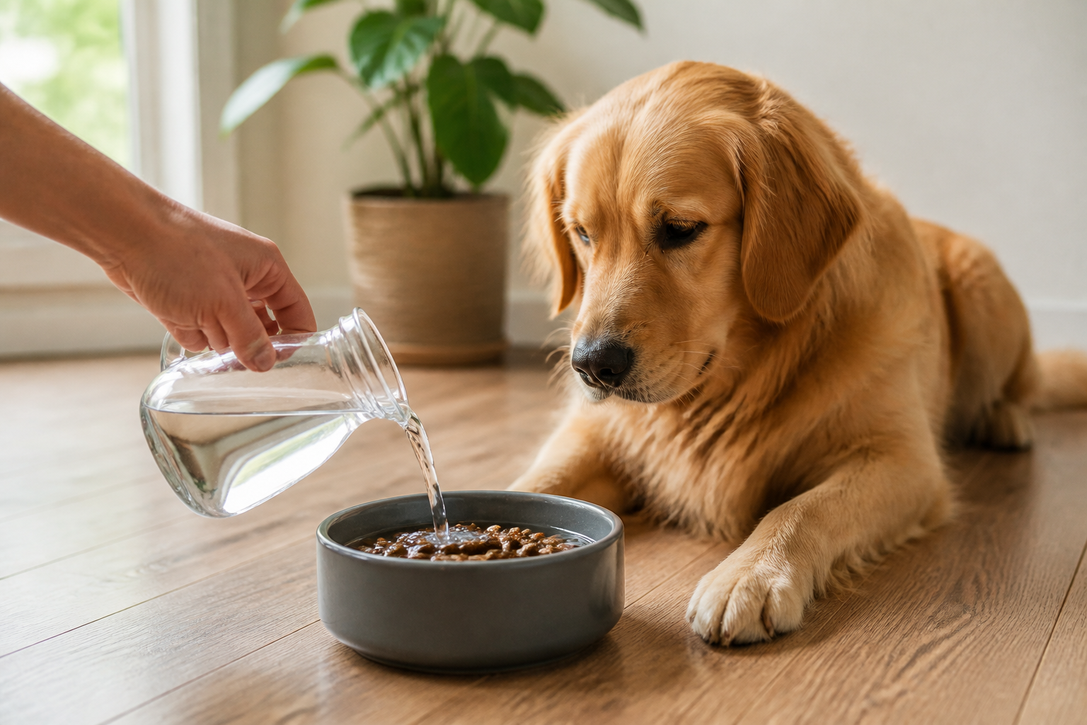 Should You Put Water in Dry Dog Food?