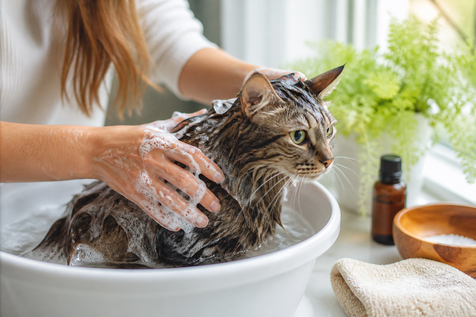 Homemade Cat Shampoo for Dandruff and Dry Skin