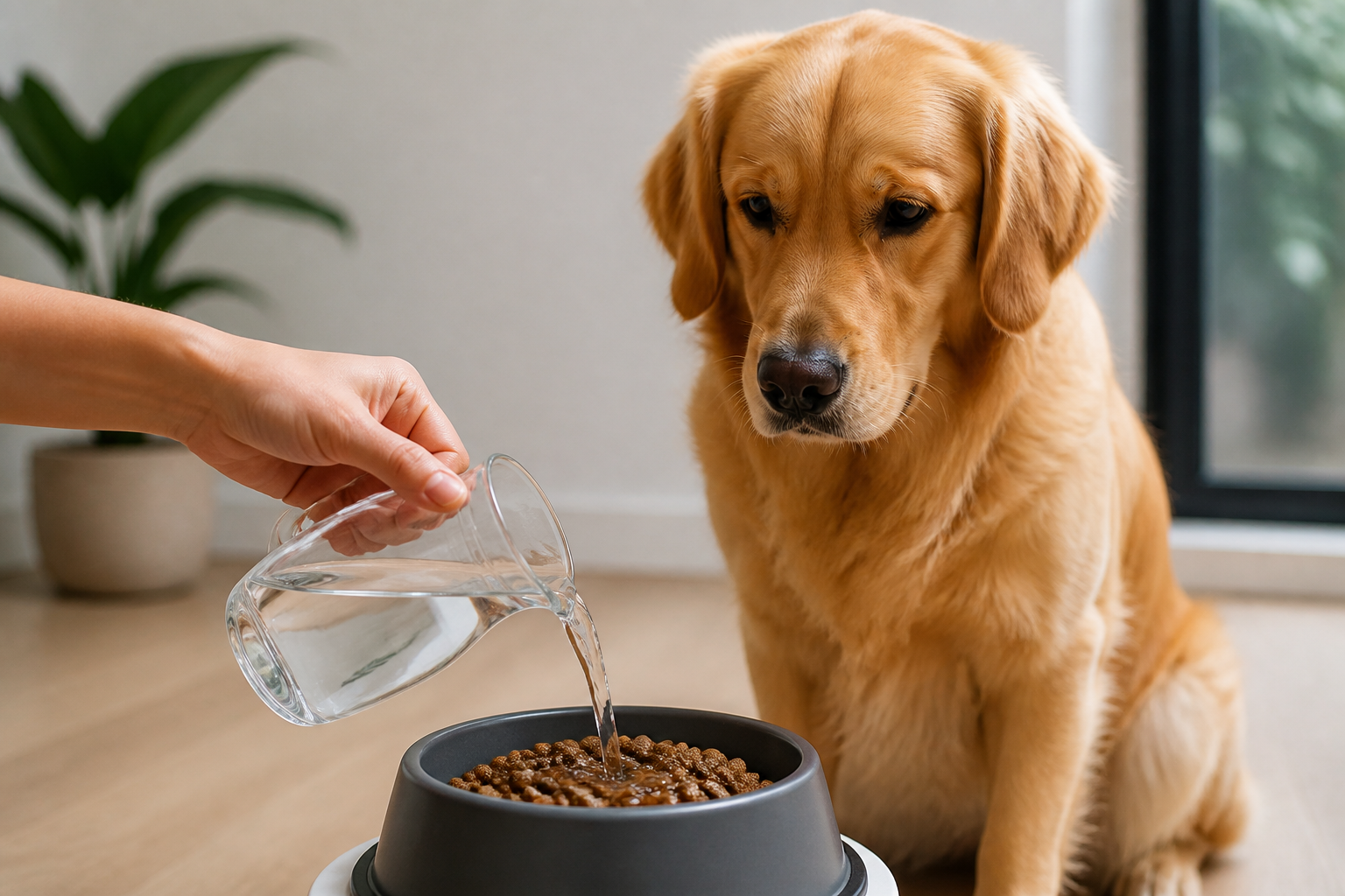 Should I Mix Water With Dry Dog Food?