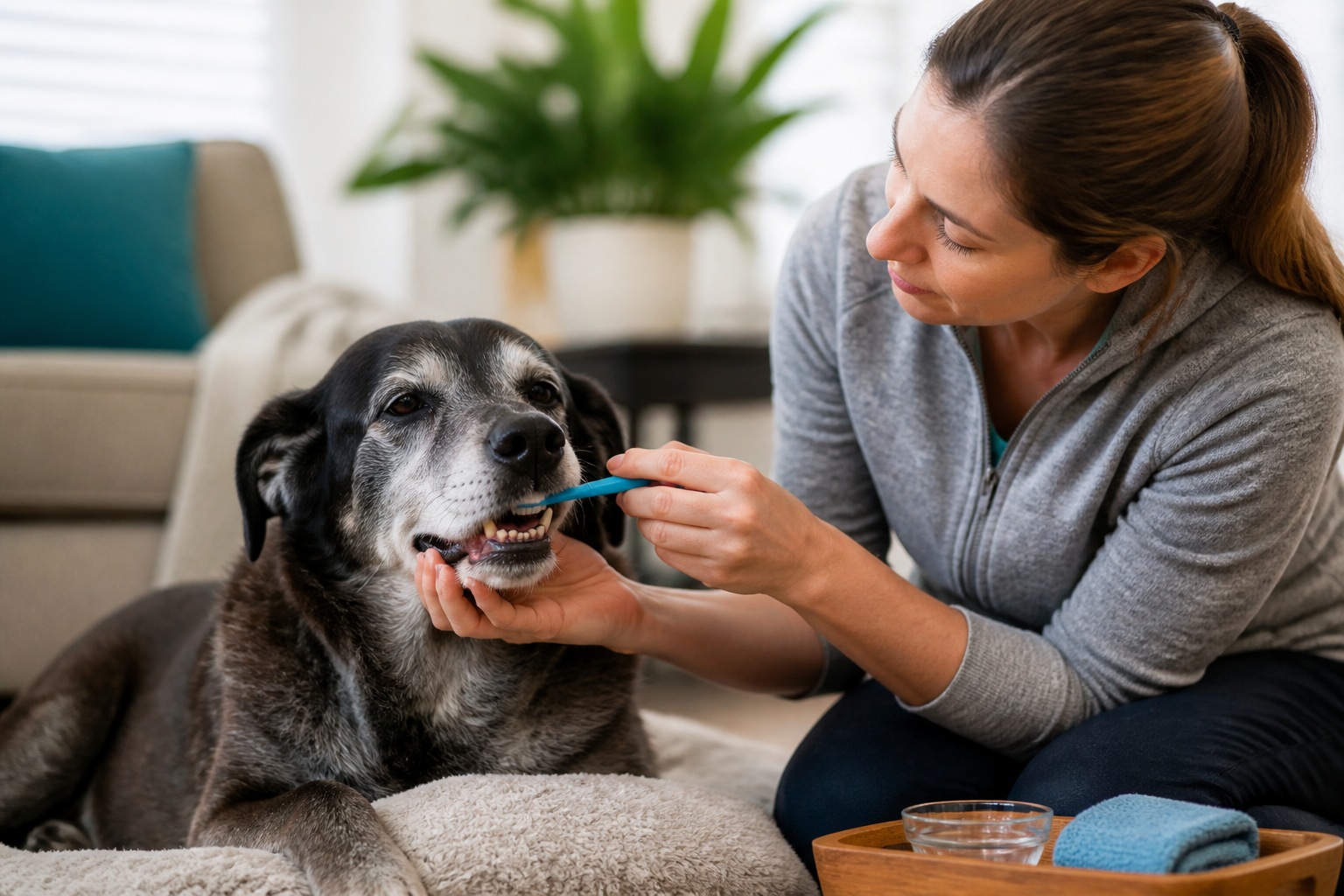 How to Clean an Old Dogs Teeth Safely at Home