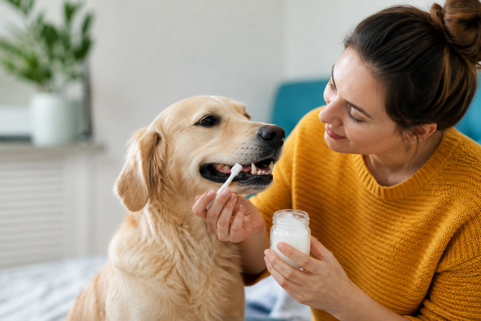 How to Clean My Dog's Teeth With Coconut Oil