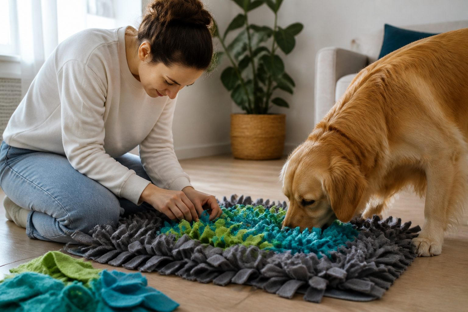 How to Make a Snuffle Mat for Your Dog at Home