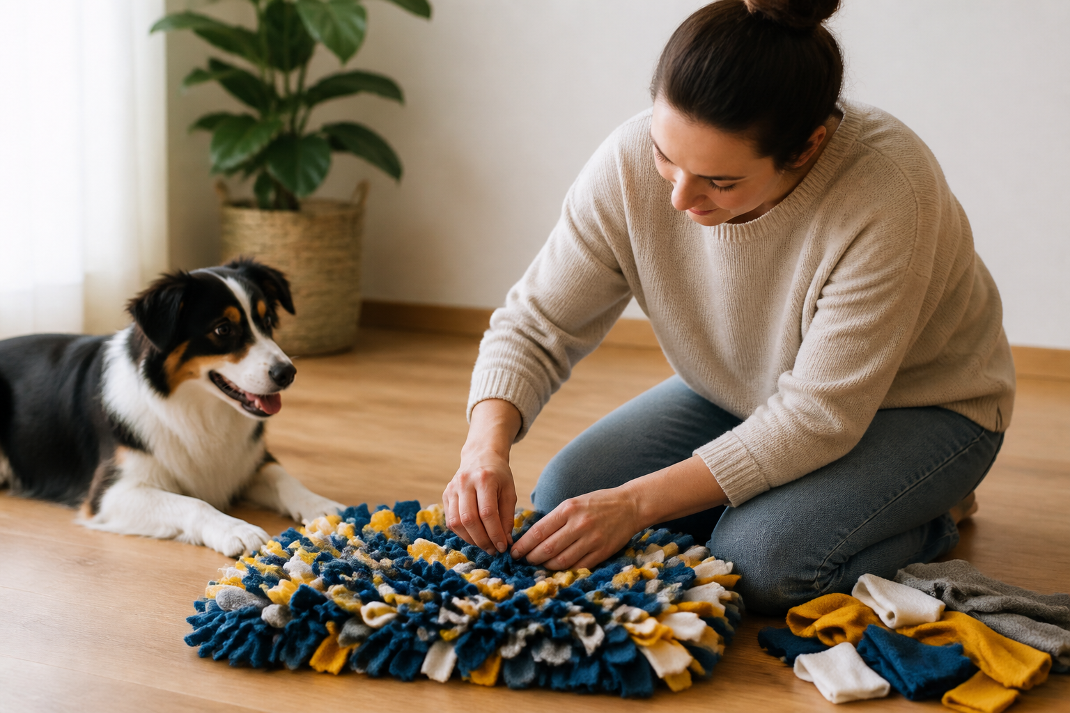 How to Make a DIY Snuffle Mat Without a Rubber Mat