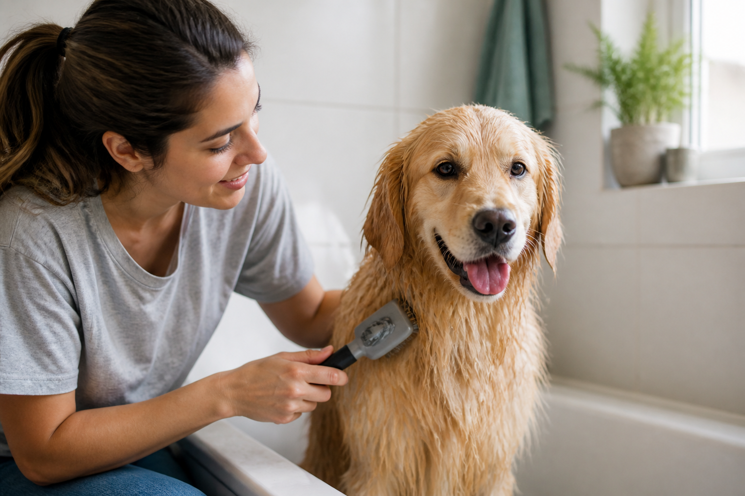 Can I Brush My Dog's Hair When Wet?