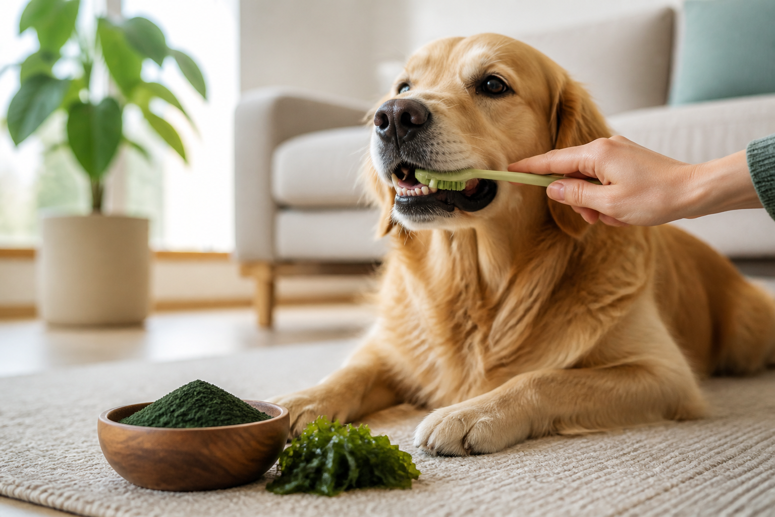 How Does Seaweed Powder Clean Dogs Teeth?