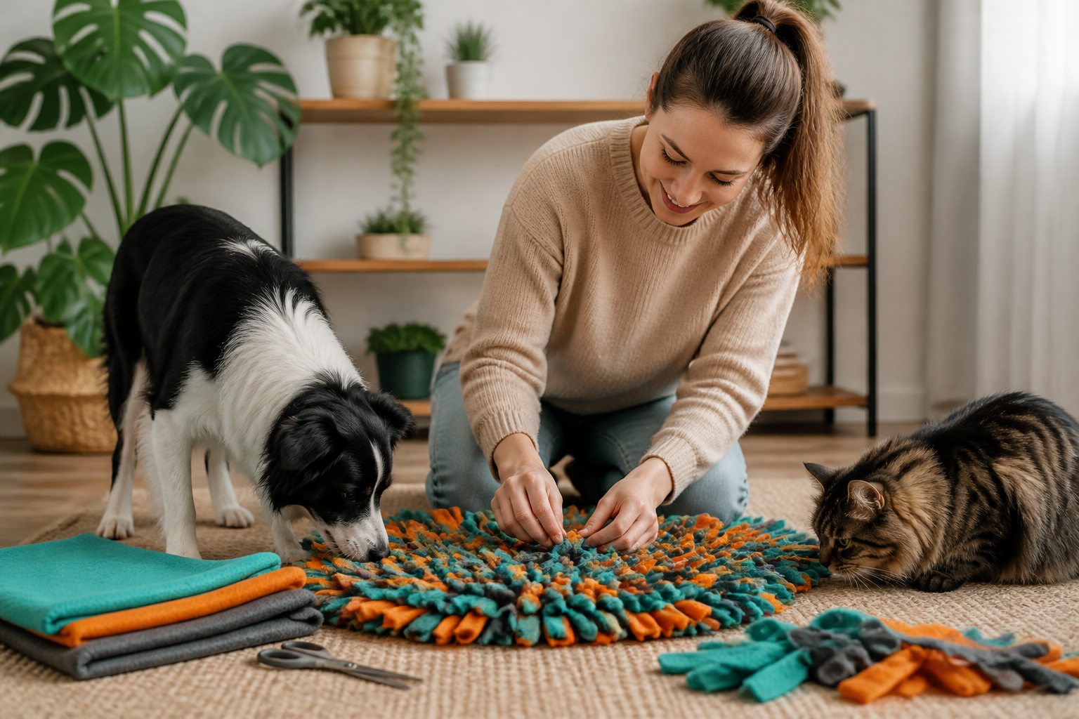 How to Make a Washable Snuffle Mat for Dogs and Cats