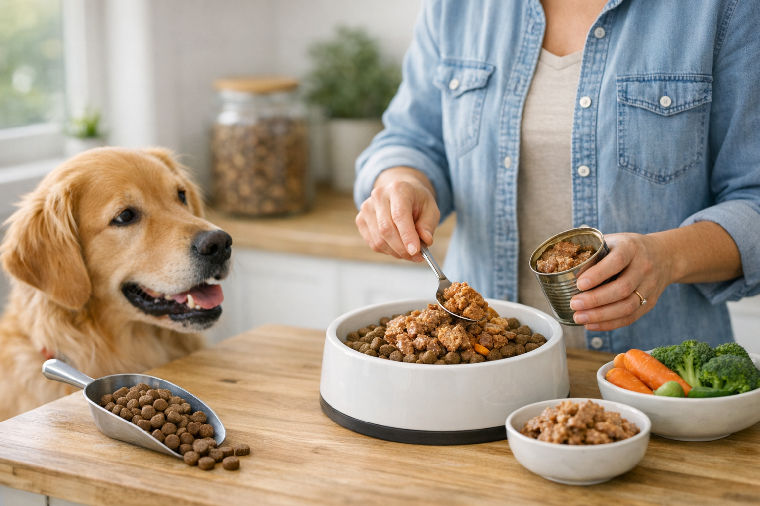 How to Mix Wet Dog Food with Dry for a Healthy Meal