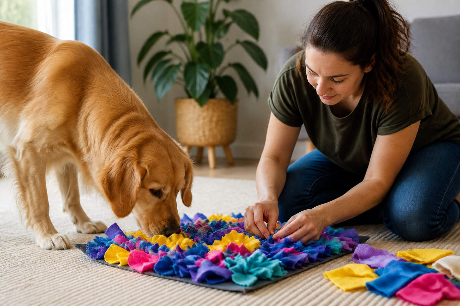 How to Make a DIY Snuffle Mat No Sew for Your Dog