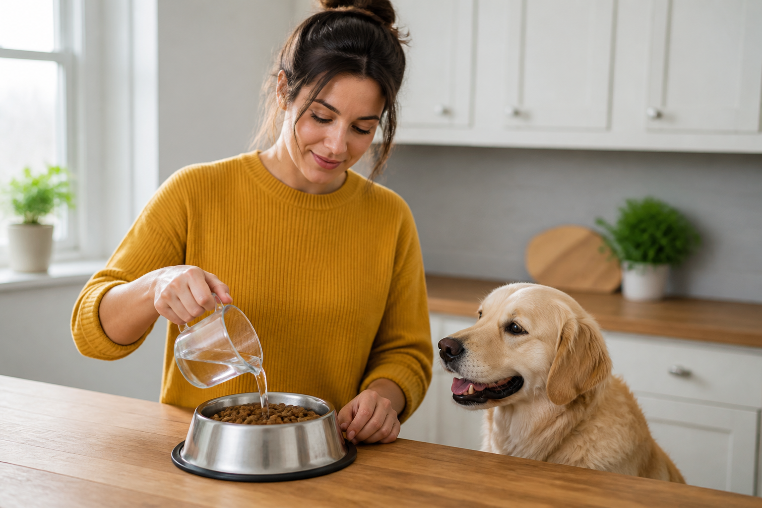 How to Make Dry Dog Food into Wet Food