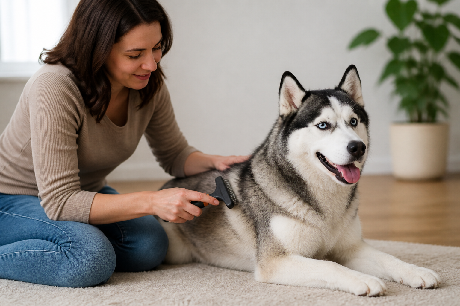 How to Brush a Husky Dog for a Healthier Coat
