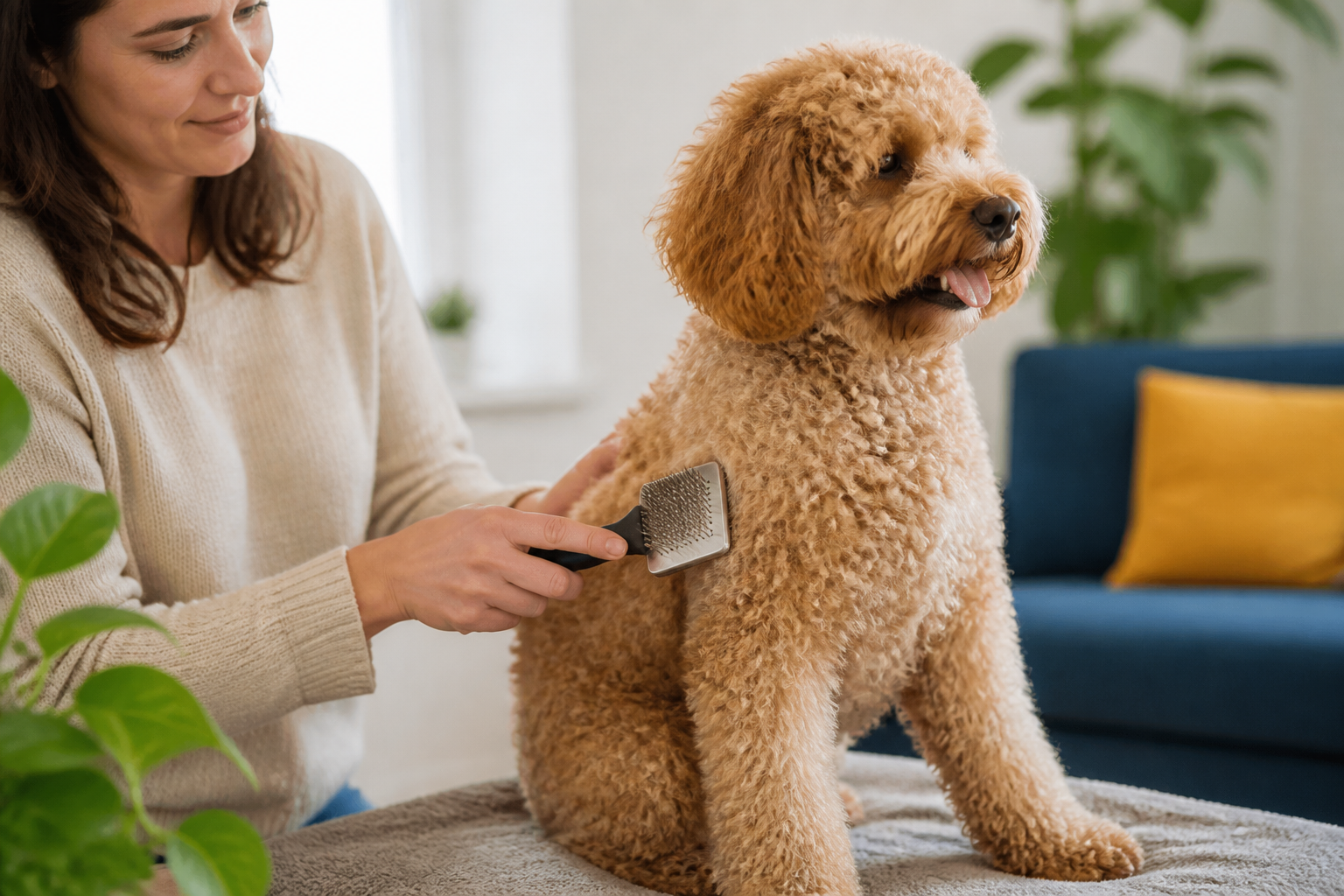 How to Brush a Dog With Curly Hair to Prevent Mats