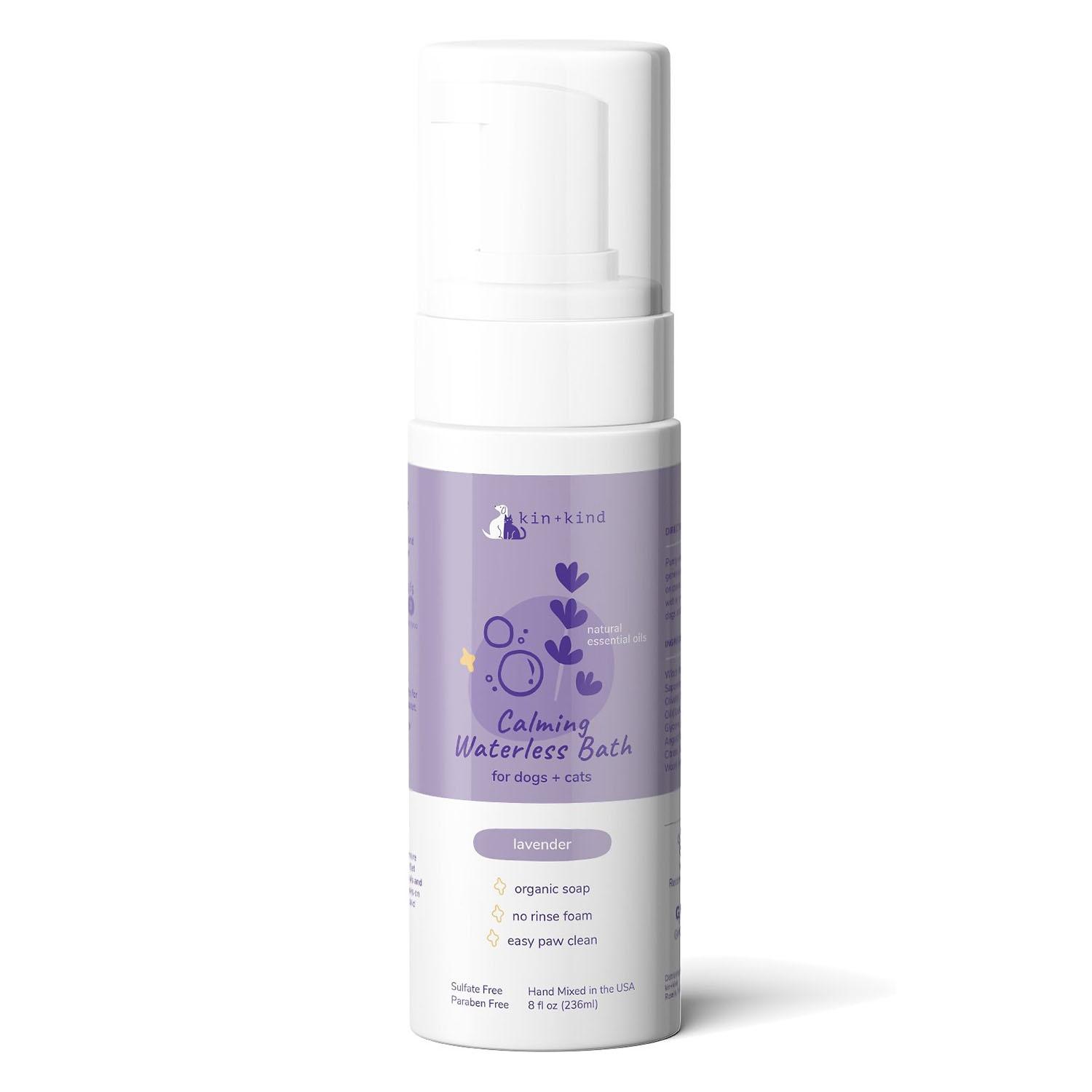 kin+kind Calming Waterless Bath for Dogs & Cats - Lavender