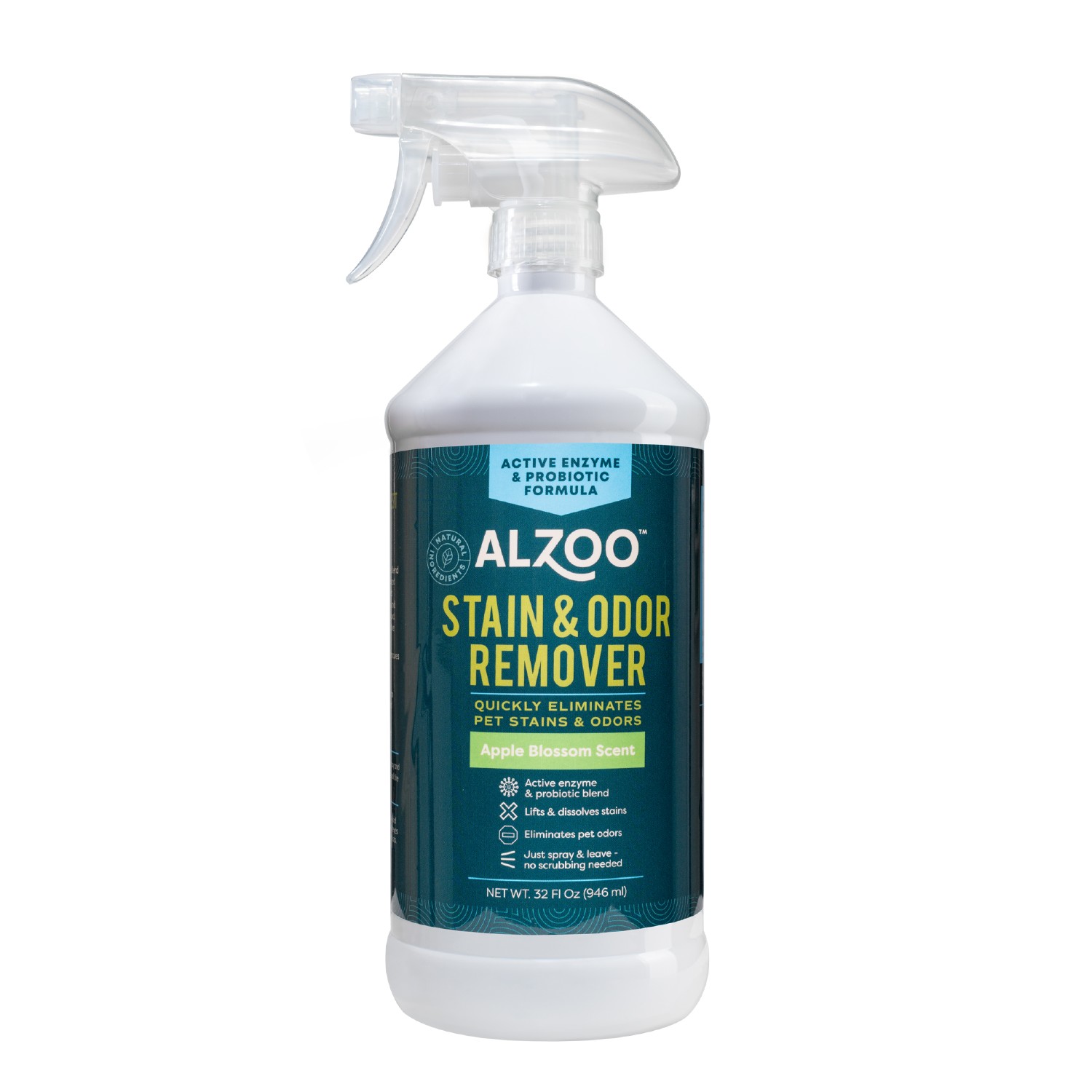 Alzoo Natural PeeBGone Stain & Odor Remover Spray - Apple Blossom