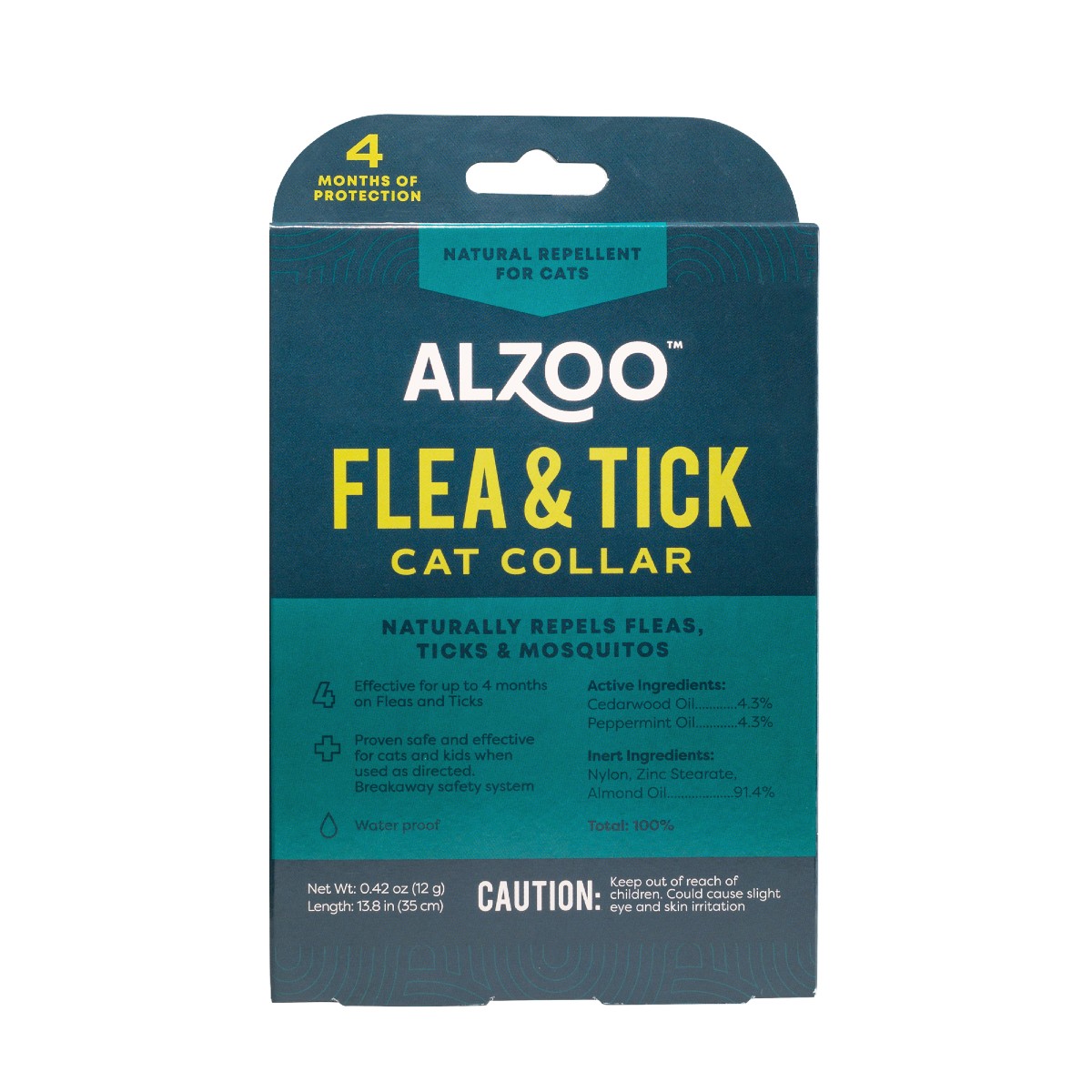 Alzoo Natural Flea & Tick Repellent Cat Collar
