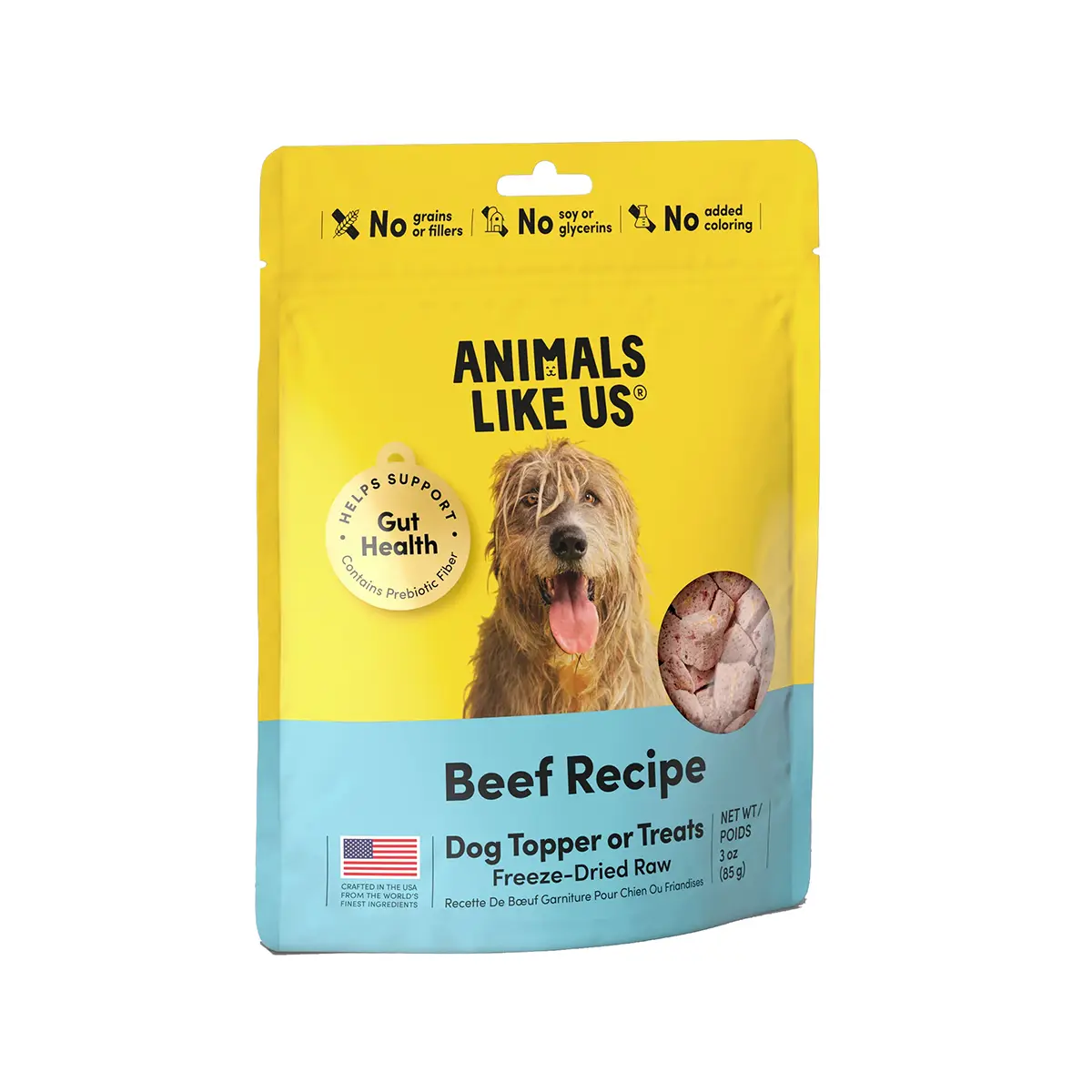 Animals Like Us Freeze-Dried Raw Dog Topper or Treats - Beef Recipe
