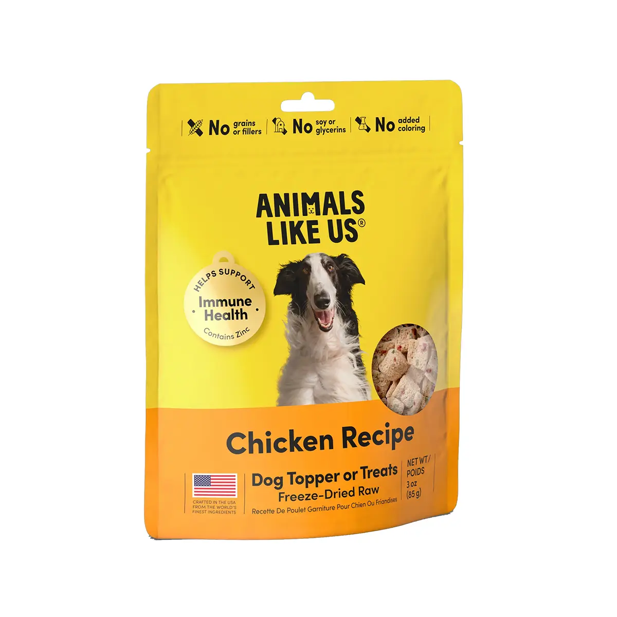 Animals Like Us Freeze-Dried Raw Dog Topper or Treats - Chicken Recipe