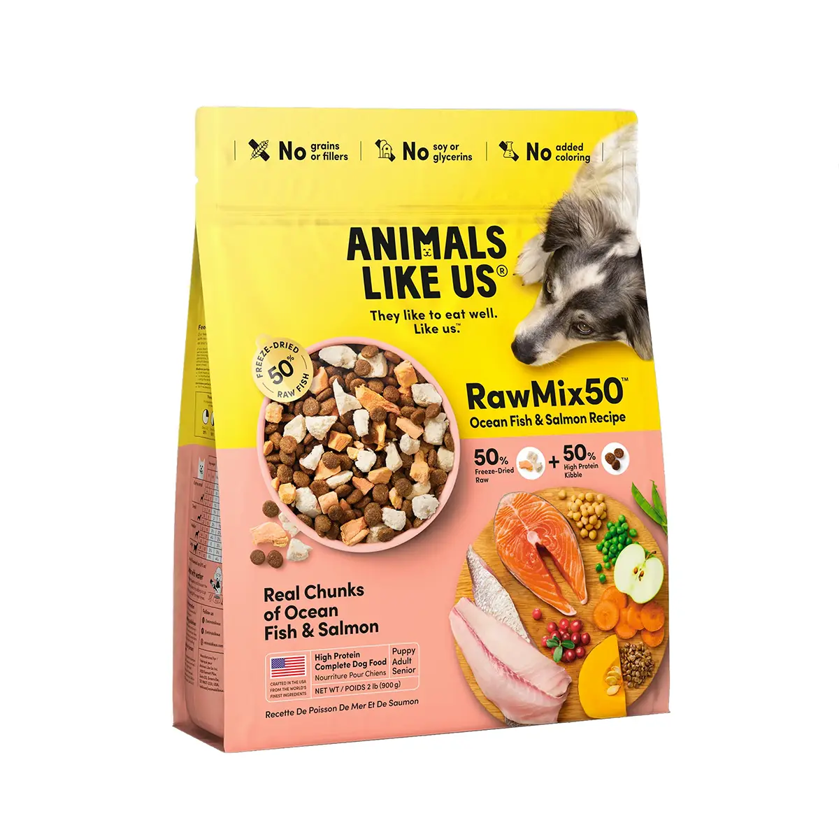Animals Like Us RawMix50 Freeze-Dried Dog Food - Ocean Fish and Salmon