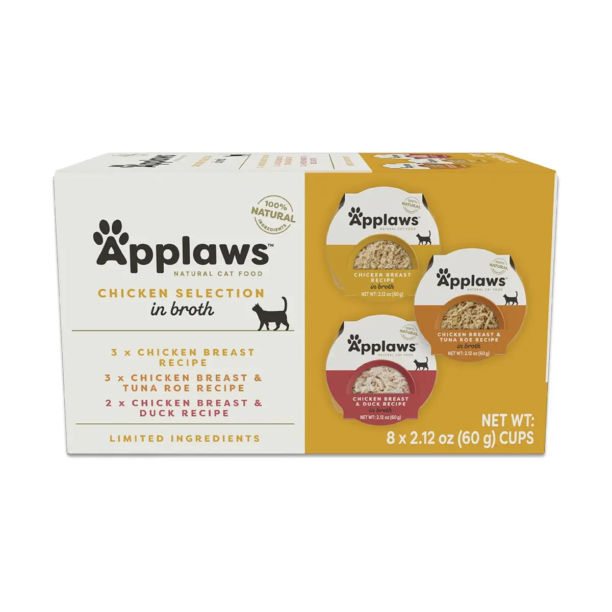 Applaws Chicken Selection in Broth Cups Multipack Wet Cat Food