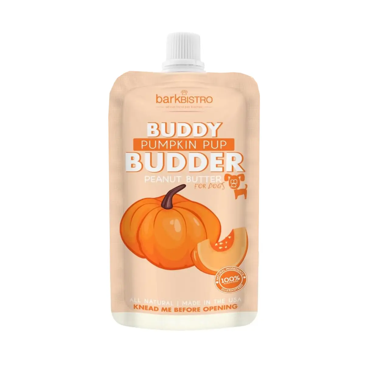 Bark Bistro Buddy Budder Squeeze Pack Dog Peanut Butter - Pumpkin Pup