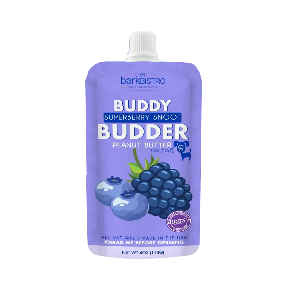 Bark Bistro Buddy Budder Squeeze Pack Dog Peanut Butter - Superberry Snoot
