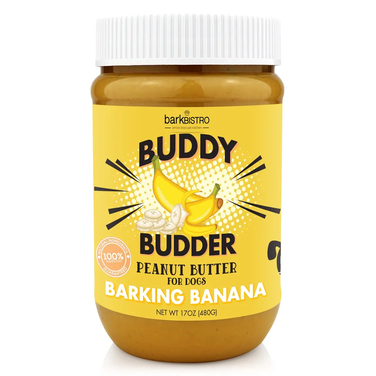 Bark Bistro Buddy Budder Tub Dog Peanut Butter - Barking Banana
