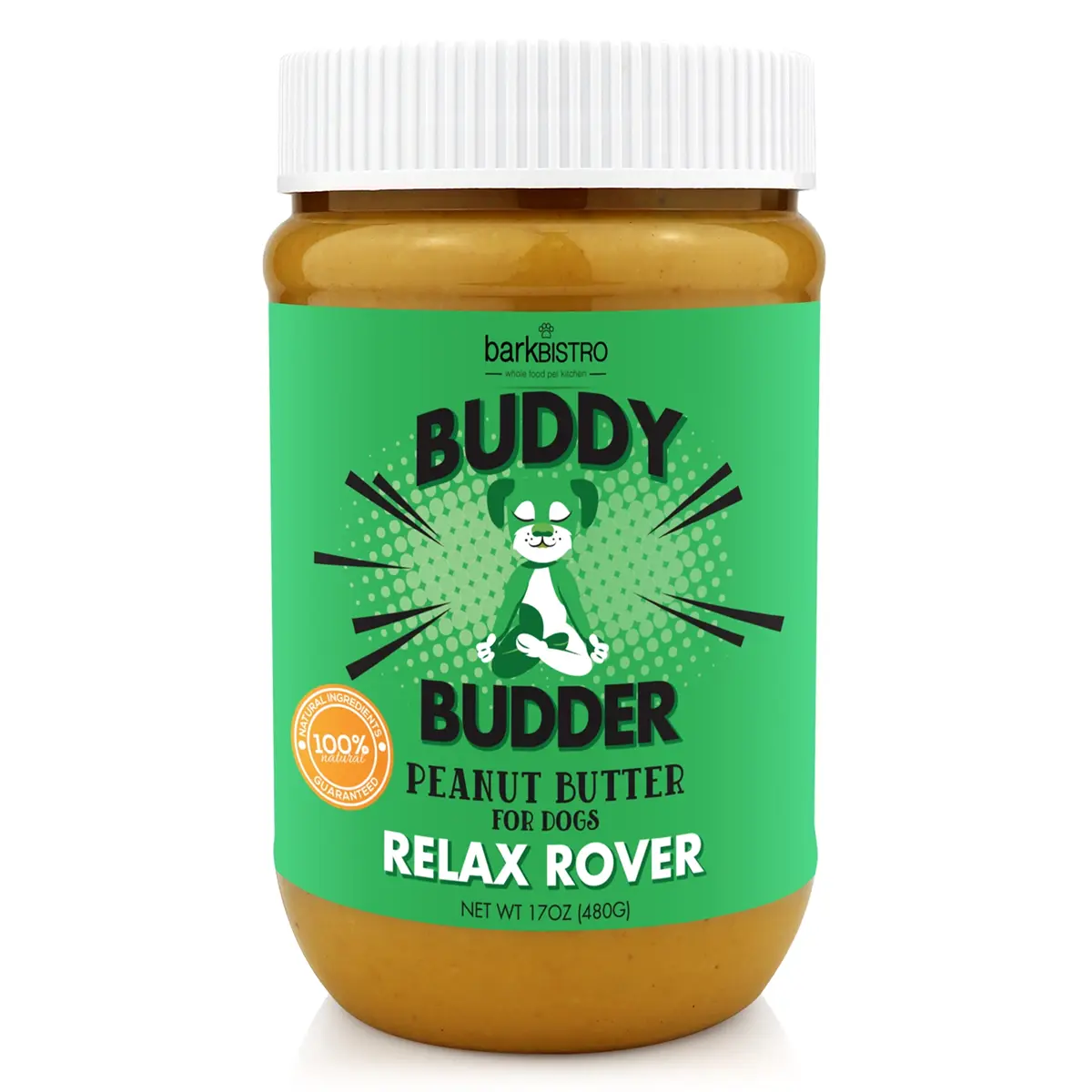 Bark Bistro Buddy Budder Booster Tub Dog Peanut Butter - Relax Rover (Calming)
