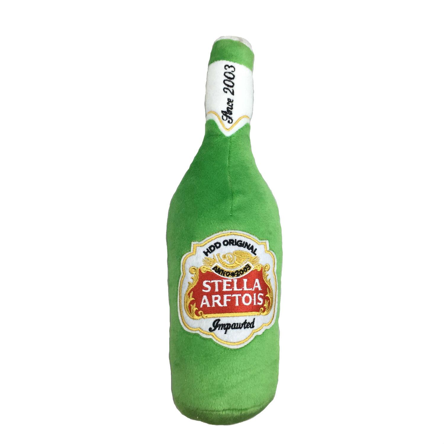 Haute Diggity Dog Stella Arftois Beer Bottle Plush Dog Toy