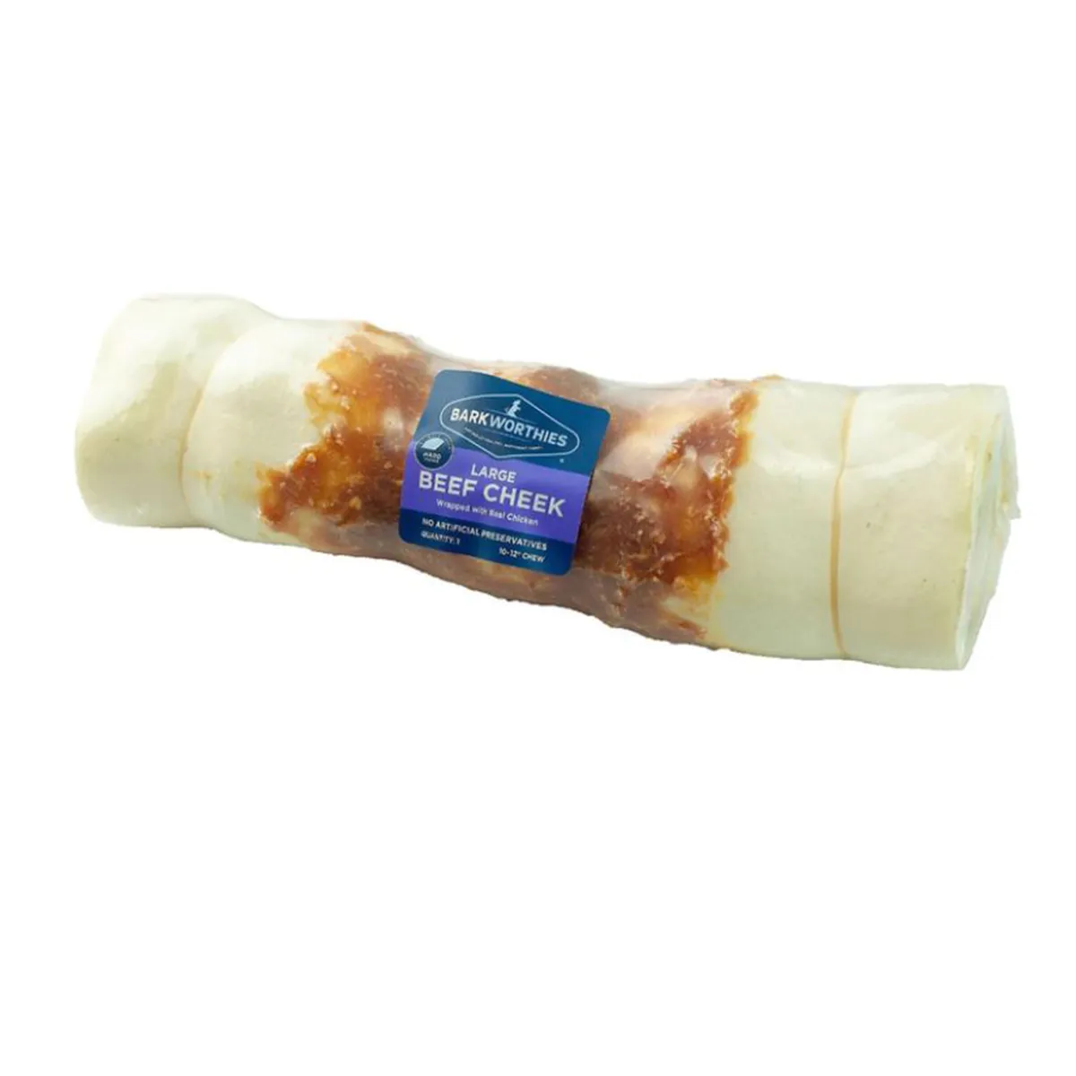 Barkworthies Beef Cheek Chicken Wrapped Dog Treat