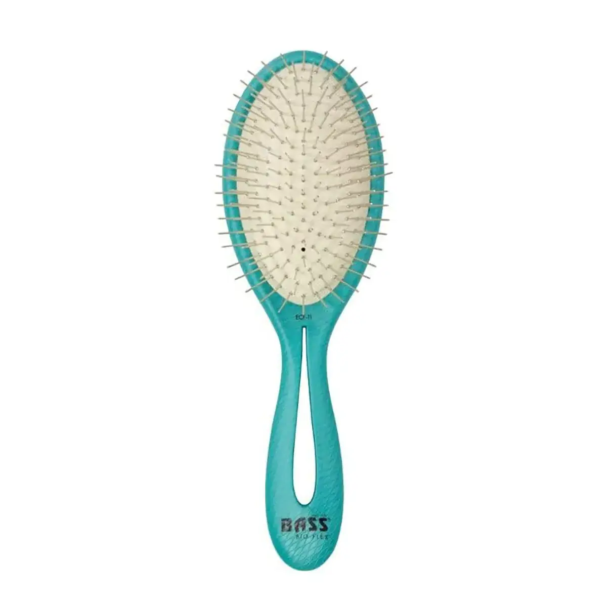 BASS Brushes Bio-Flex Alloy Style Pet Detangler Hair Brush - Blue