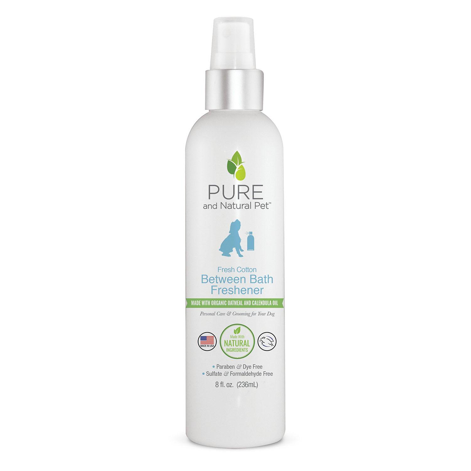 Pure and Natural Pet Between Bath Freshener Spray for Dogs - Fresh Cotton