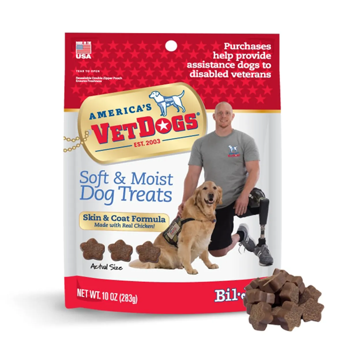 Bil-Jac America's VetDogs Skin & Coat Dog Treats