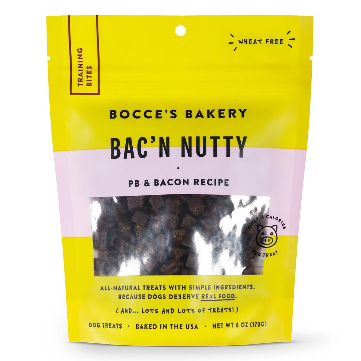 Bocce's Bakery Bac N' Nutty PB & Bacon Training Bites Dog Treats