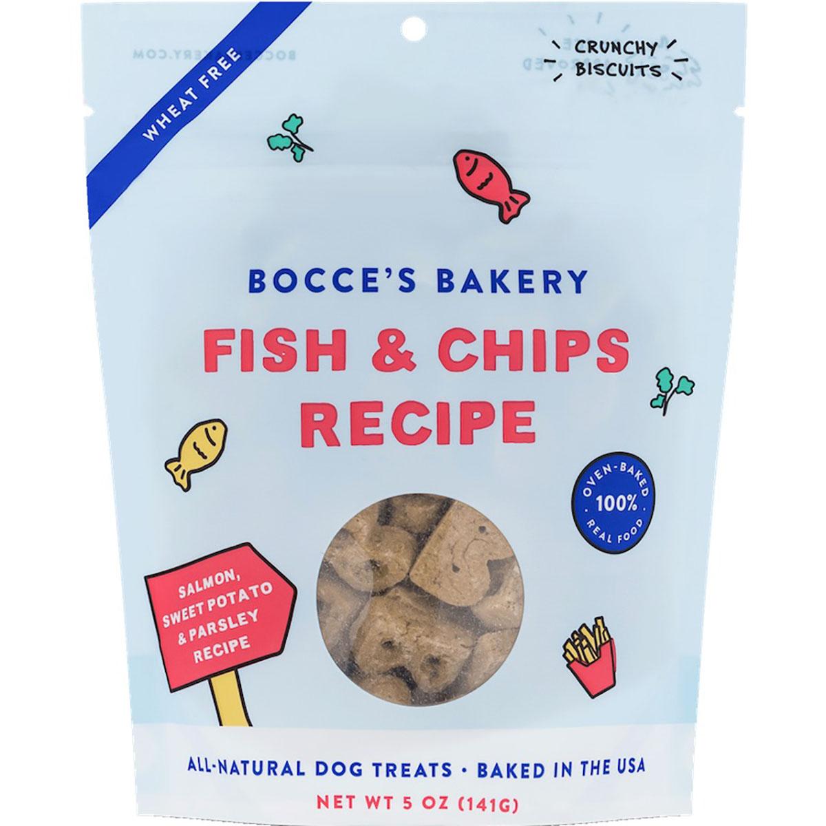 Bocce's Bakery Fish & Chips Recipe Dog Treats 